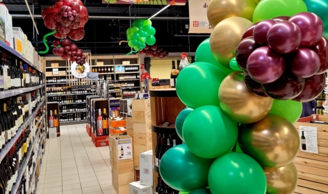 Grappes de ballons pour la foire aux vins